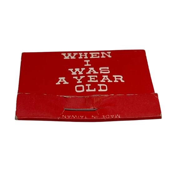 VTG Naughty “When I Was A Year Old” Novelty Matchbook Cover Adult Humor Unstruck - Picture 5 of 6